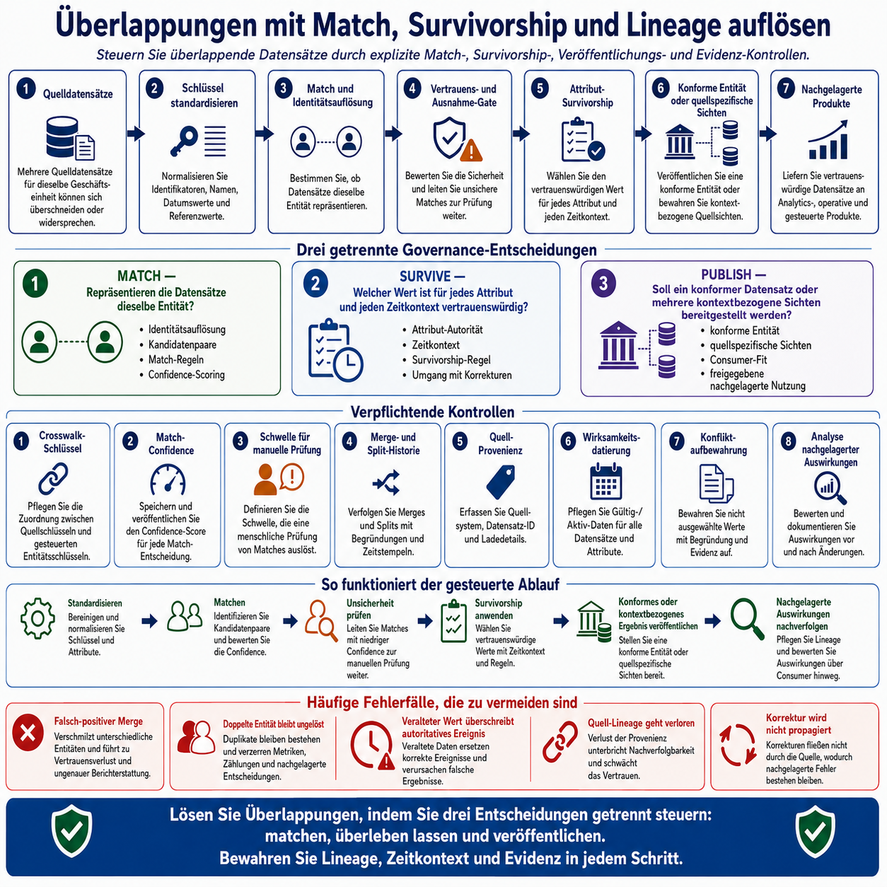 Overlap mit Match, Survivorship und Lineage auflösen
